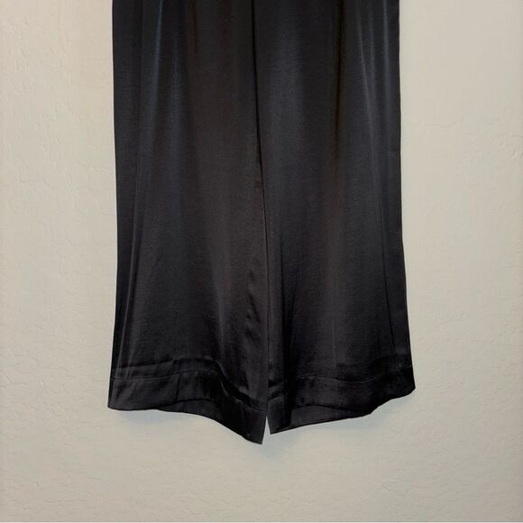 Madewell Harlow Silk Black Wide-Leg Trousers - Picture 4 of 16